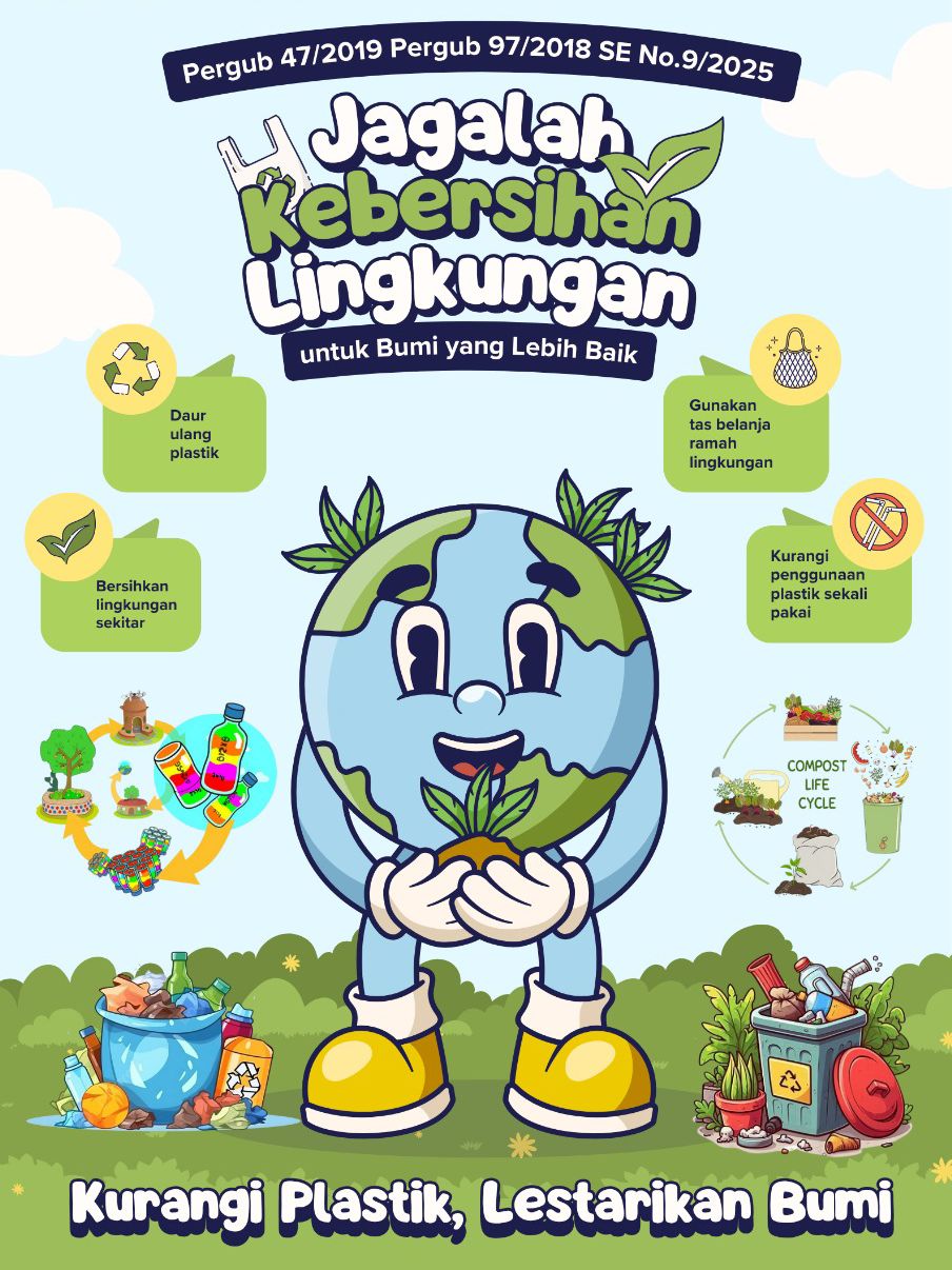 Jagalah Kebersihan Lingkungan, Kurangi Plastik, Lestarikan Bumi