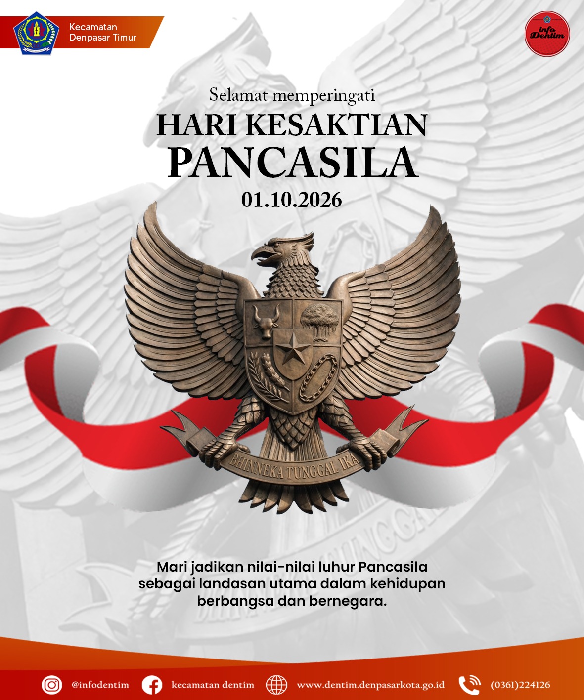 SELAMAT MEMPERINGATI HARI KESAKTIAN PANCASILA  1 Oktober 2026